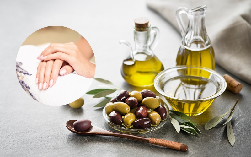 dầu olive có tác dụng dưỡng móng tay